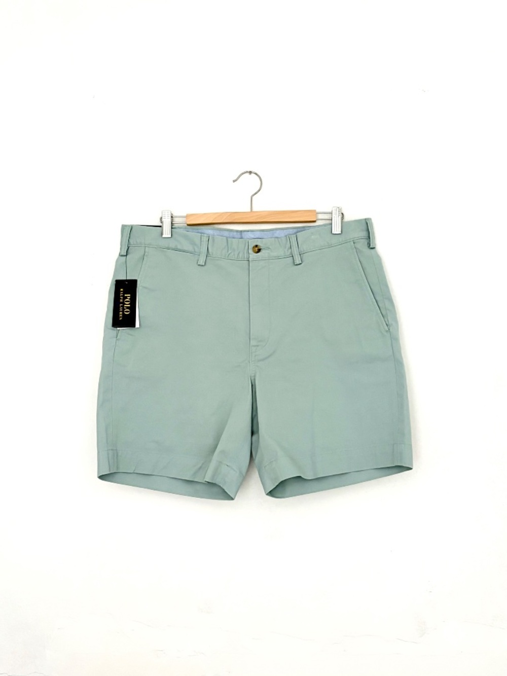 Polo Ralph Lauren Bedford Classic 7" Inseam Shorts size 36 Cast Green color NWT